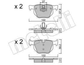 Комплект тормозных колодок, дисковый тормоз-METELLI-2206440-3