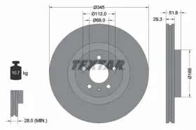 Тормозной диск-TEXTAR-92160205-3