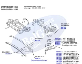 Подушка передньої ресори під пластик, нижня права MB Sprinter 96--BELGUM PARTS-BG1324-2