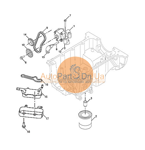 10244351 MG Насос масляний в зборі MG 10244351