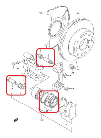 Ремкомплект суппорта Changhe Ideal-2 55101-75F10 * 55102-75F10-CHANGHE-5510175F105510275F10-1