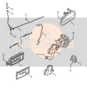 Кнопка замка двери Geely CK, CK2, CK-1F, GC3-GEELY-1800294180-1