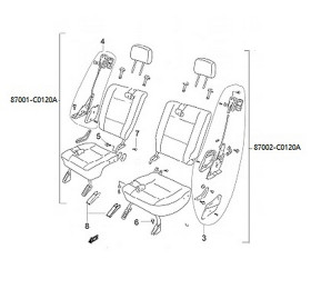 Сиденье заднее Changhe Ideal-2 87002-C0120A * 87001-C0120A-CHANGHE-87002C0120A87001C0120A-1
