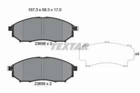 Колодки тормозные дисковые, к-кт.-TEXTAR-2369803-4