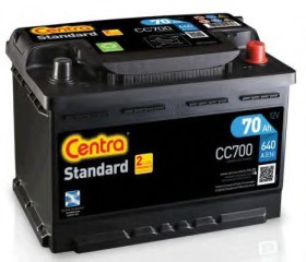 Батарея аккумуляторная Centra Standart 12В 70Ач 640A(EN) R+-CENTRA-CC700