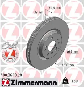 Тормозной диск-ZIMMERMANN-400364820-1