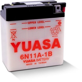 Батарея аккумуляторная Yuasa 6В 11Ач 95A(EN) R+-YUASA-6N11A1B