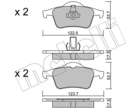 Комплект тормозных колодок, дисковый тормоз-METELLI-2203480-3