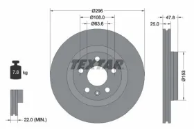 TARCZA HAMULCOWA PRZOD-TEXTAR-92323905