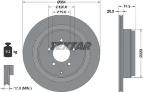 Тормозной диск-TEXTAR-92175503-4