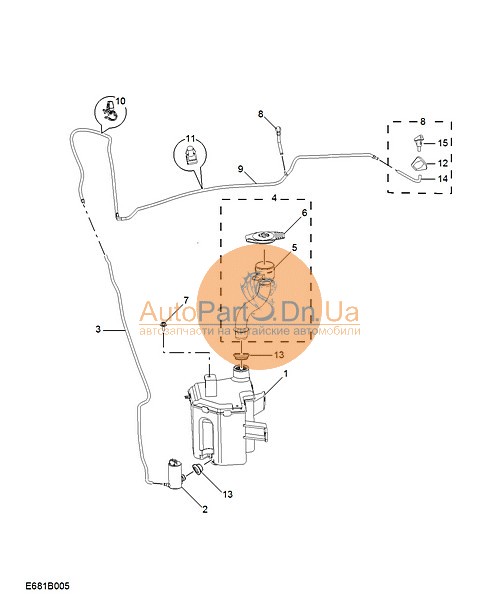 Трубка склоомивача MG 50012381-MG-50012381