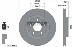 Тормозной диск-TEXTAR-92167403-1