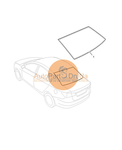 50012255 MG Скло заднє MG 50012255