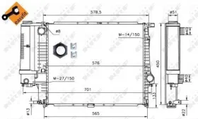 Радиатор, охлаждение двигателя-NRF-53852-3