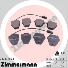 КОЛОДКИ ТОPМОЗНЫЕ ДИСКОВЫЕ-ZIMMERMANN-232801801-2