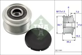 Механизм свободного хода генератора-INA-535009810-2