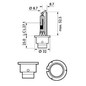 Автолампа ксенонова-PHILIPS-85126XV2C1-2