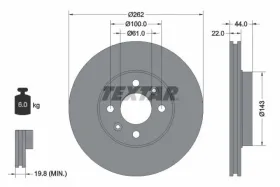 Тормозной диск-TEXTAR-92064803-1