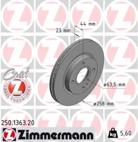 Тормозной диск-ZIMMERMANN-250136320-8