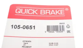 Монтажный комплект дисковых колодок-QUICK BRAKE-1050651-2