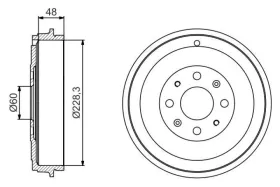 Тормозной барабан-BOSCH-0986477208-7