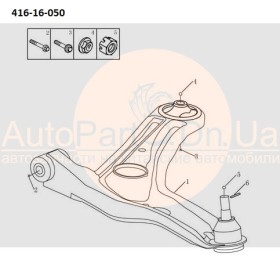 Опора шаровая Geely MK, MK new, MK2, MK Cross, GC6 1010505180-GEELY-1010505180-1