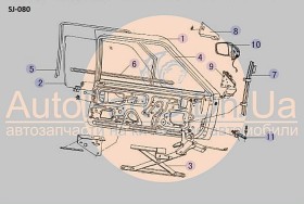 Уплотнитель стекла наружный передней правой двери Dadi Shuttle 31-6107020-DADI-316107020