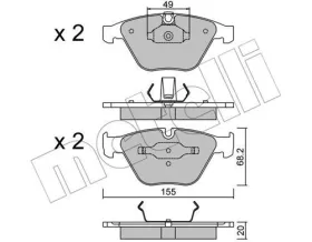 Комплект тормозных колодок, дисковый тормоз-METELLI-2205580-9