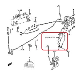 Актуатор замка задней левой двери Ideal-2 82304-C0110-CHANGHE-82304C0110-1