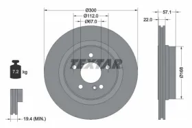 Тормозной диск-TEXTAR-92163605-1