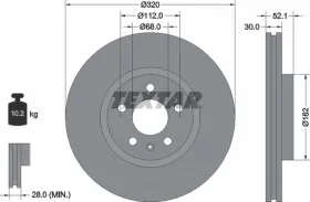 Тормозной диск-TEXTAR-92229303-3