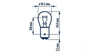 Лампа P21/5W 12V (к-кт 2 шт в блистере)-NARVA-179164000-4