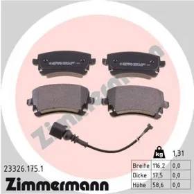 Комплект тормозных колодок, дисковый тормоз ZIMMERMANN 23326.175.1-ZIMMERMANN-233261751-5