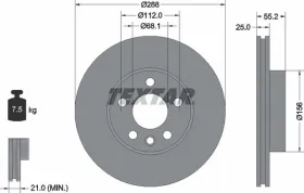 Тормозной диск-TEXTAR-92074203-6