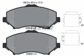 Комплект тормозных колодок, дисковый тормоз-TEXTAR-2460402-5