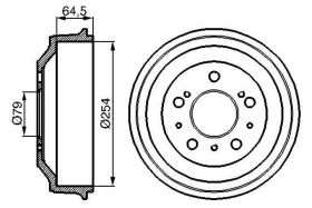 Тормозной барабан-BOSCH-0986477098-6