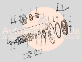 Штифт маховика Geely BO, HA, HS, UL 1086000573-GEELY-1086000573-1