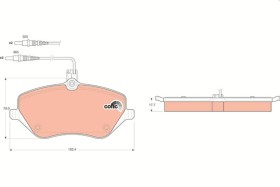 Комплект тормозных колодок, дисковый тормоз TRW GDB1595-TRW-GDB1595-1