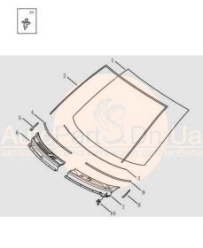 Уплотнитель лобового стекла Geely GC5 1018011771-GEELY-1018011771-1
