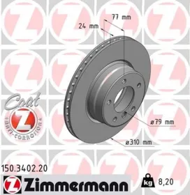 Тормозной диск-ZIMMERMANN-150340220-1