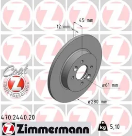 Тормозной диск-ZIMMERMANN-470244020-5