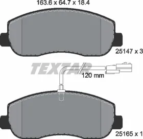 Комплект тормозных колодок, дисковый тормоз-TEXTAR-2514701-6