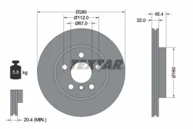 Тормозной диск-TEXTAR-92279203-1