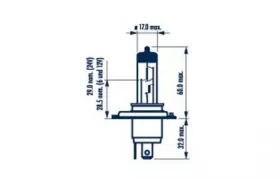 Лампа H4 Range Power Blue+ 12V 60/55W-NARVA-486773000-1