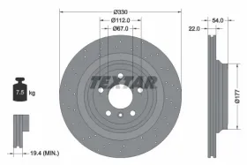 Тормозной диск-TEXTAR-92254505-1