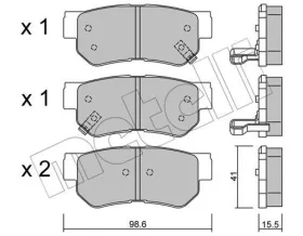 Комплект тормозных колодок, дисковый тормоз-METELLI-2203650-11