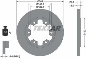 Тормозной диск-TEXTAR-92275803-3