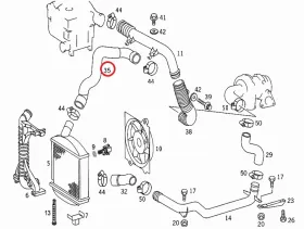 Патрубок интеркулера верхний М611 Mercedes Benz Vito-AUTOTECHTEILE-1005252-1