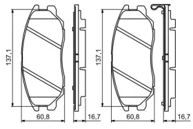 Комплект тормозных колодок, дисковый тормоз-BOSCH-0986494347-4