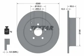 Тормозной диск-TEXTAR-92135703-2